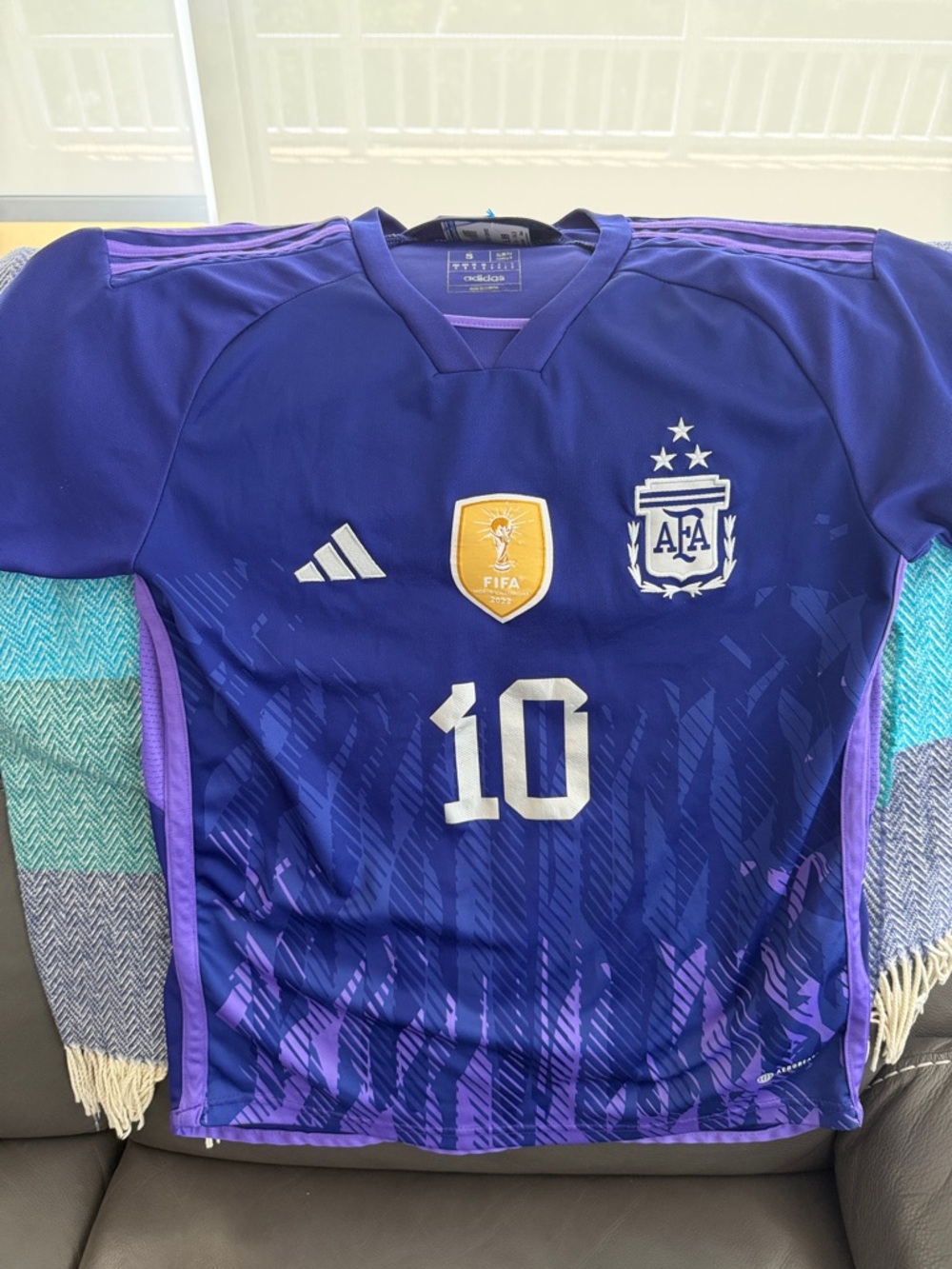 FIFA 2022 adidas Argentina #10 Purple Soccer Jersey